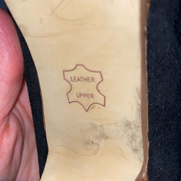 Steve Madden suede open toe heels black upper w/ brown heels sz 8 - Picture 7 of 9